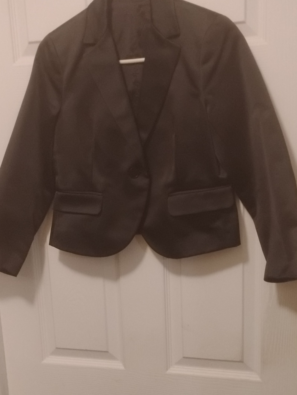 Cropped Women's Black Blazer Jacket